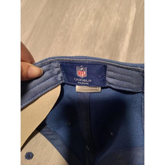 Reebok Indianapolis Colts New Adjustable Hat Baseball Ball Cap One Size Blue - Picture 4 of 5